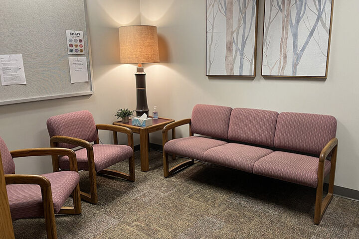 The waiting room at the Mental Health Center.